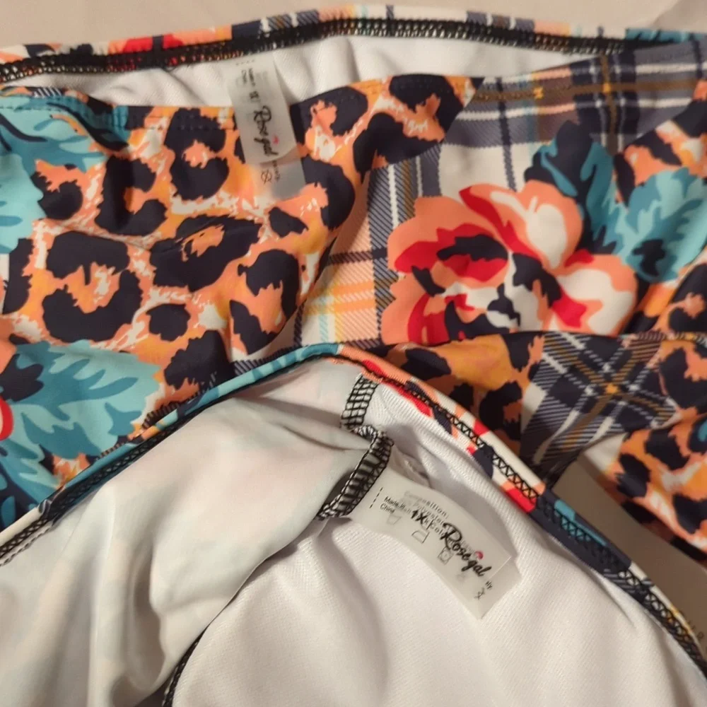 Floral and Leopard Print Swimming Suit - Picture 8 of 8